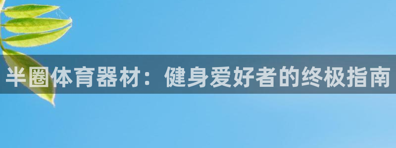 星欧娱乐公司地址：半圈体育器材：健身爱好者的终极指南